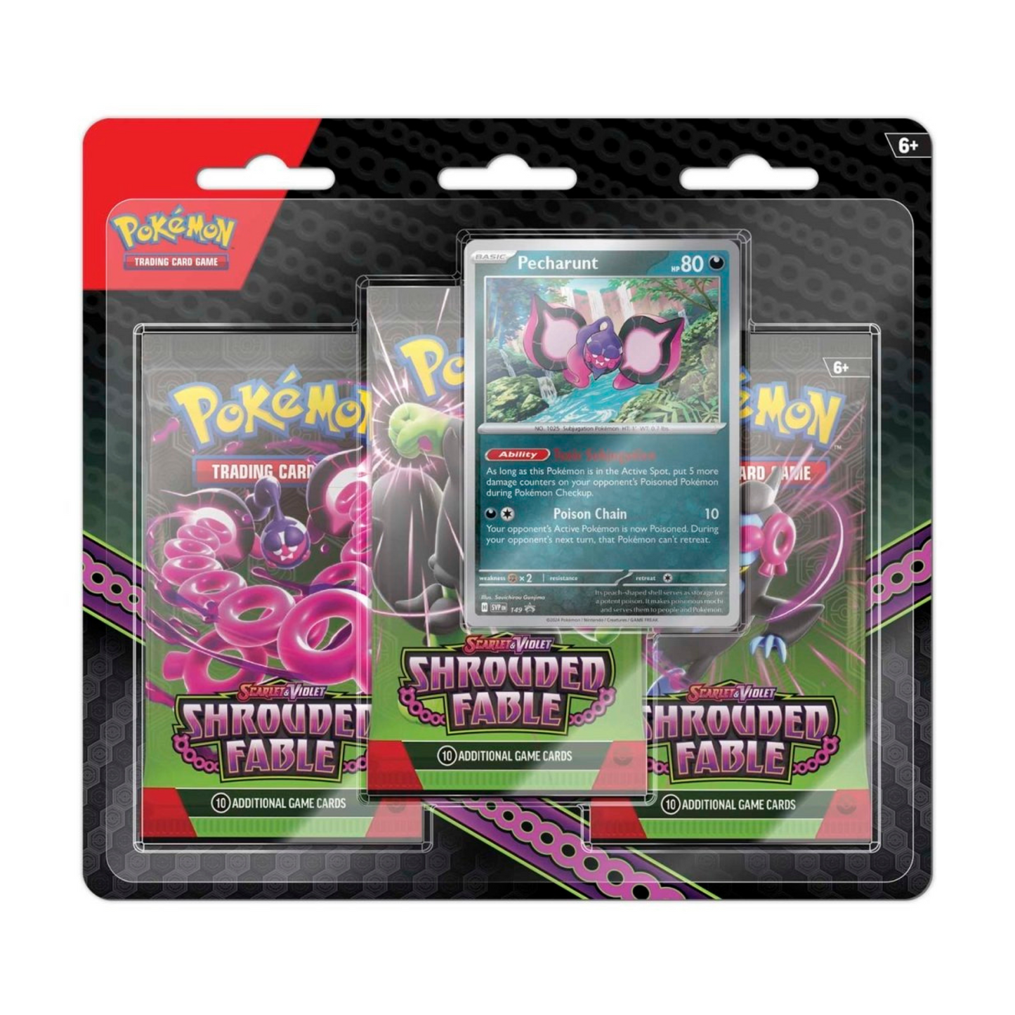 Scarlet & Violet: Shrouded Fable Pecharunt 3-pack Blister